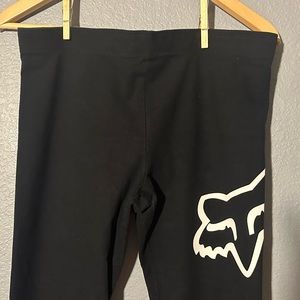 Fox Black Leggings -sz L